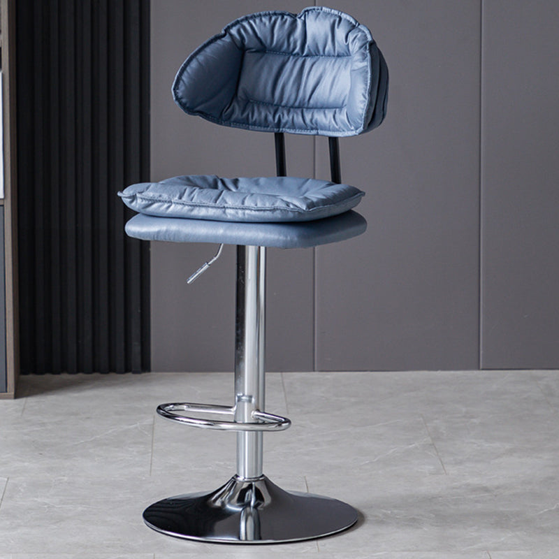 Swivel Adjustable Height Bar Stool Industrial Iron Bar Stool with Footrest