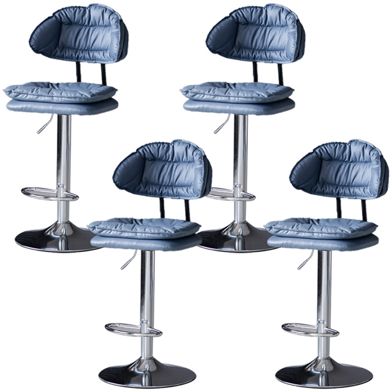 Swivel Adjustable Height Bar Stool Industrial Iron Bar Stool with Footrest
