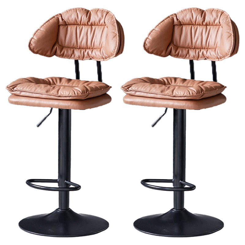 Swivel Adjustable Height Bar Stool Industrial Iron Bar Stool with Footrest