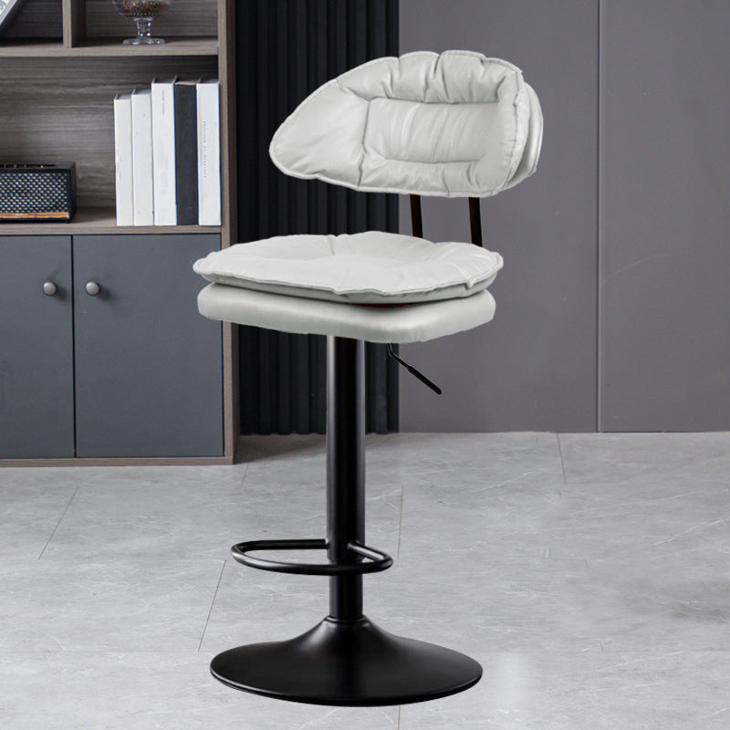 Swivel Adjustable Height Bar Stool Industrial Iron Bar Stool with Footrest