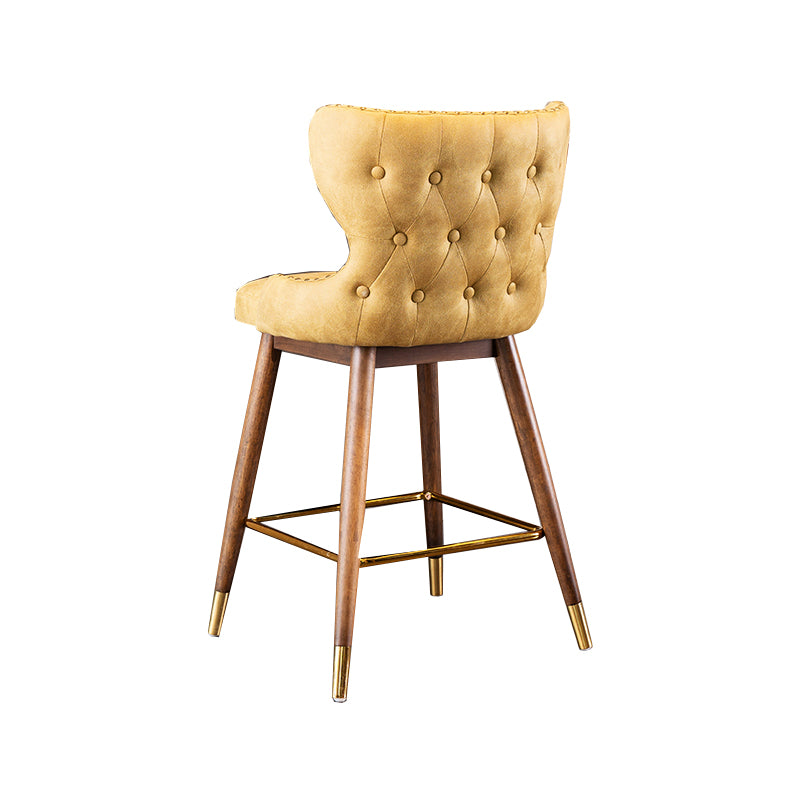 Solid Wood Counter Stools Industrial Fabric Counter Stools with Low Back