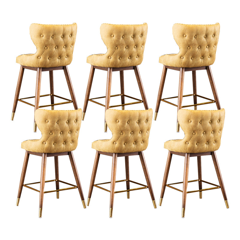 Solid Wood Counter Stools Industrial Fabric Counter Stools with Low Back