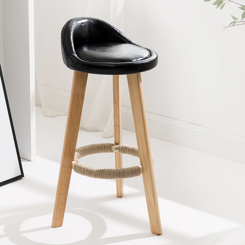 Solid Wood Counter Stools Industrial Style Counter Stools with Low Back