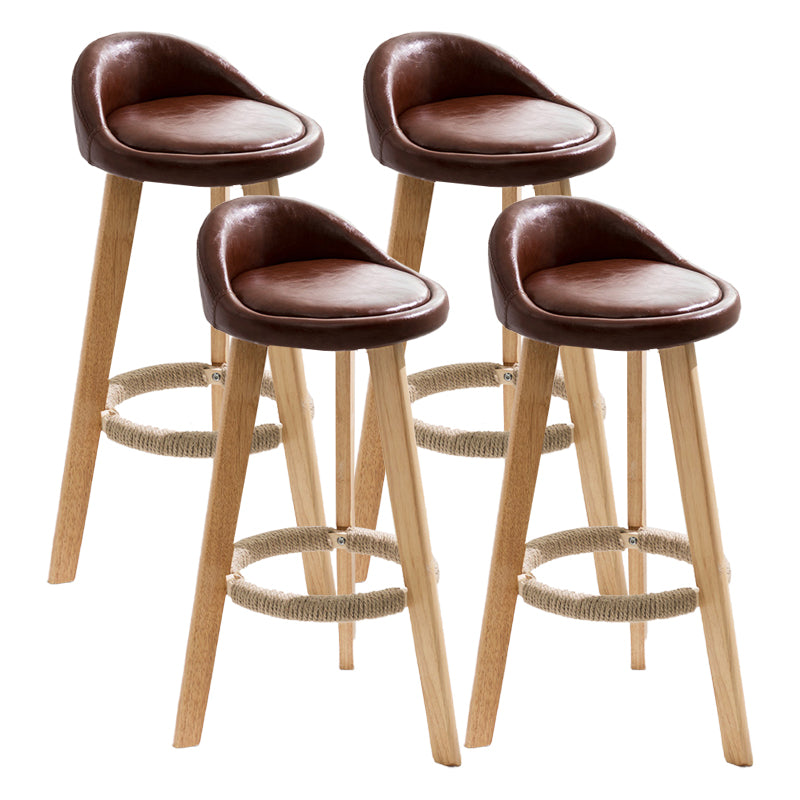 Solid Wood Counter Stools Industrial Style Counter Stools with Low Back