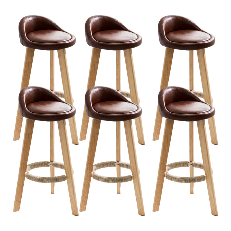 Solid Wood Counter Stools Industrial Style Counter Stools with Low Back