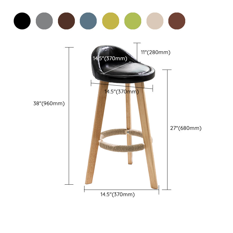 Solid Wood Counter Stools Industrial Style Counter Stools with Low Back