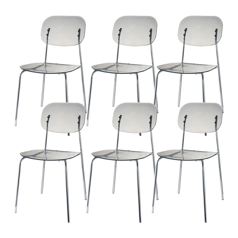 Scandinavian Metal Bar Stool Acrylic Patio Bar Stool with Chrome Base
