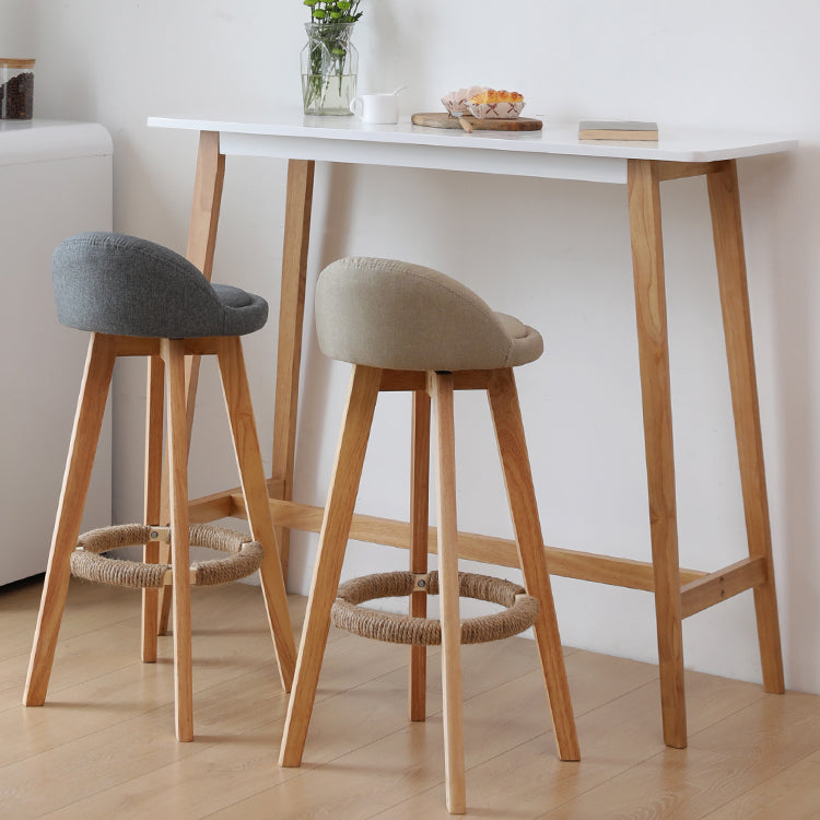 Solid Wood Counter Height Dining Table Contemporary Rectangle Bar Table