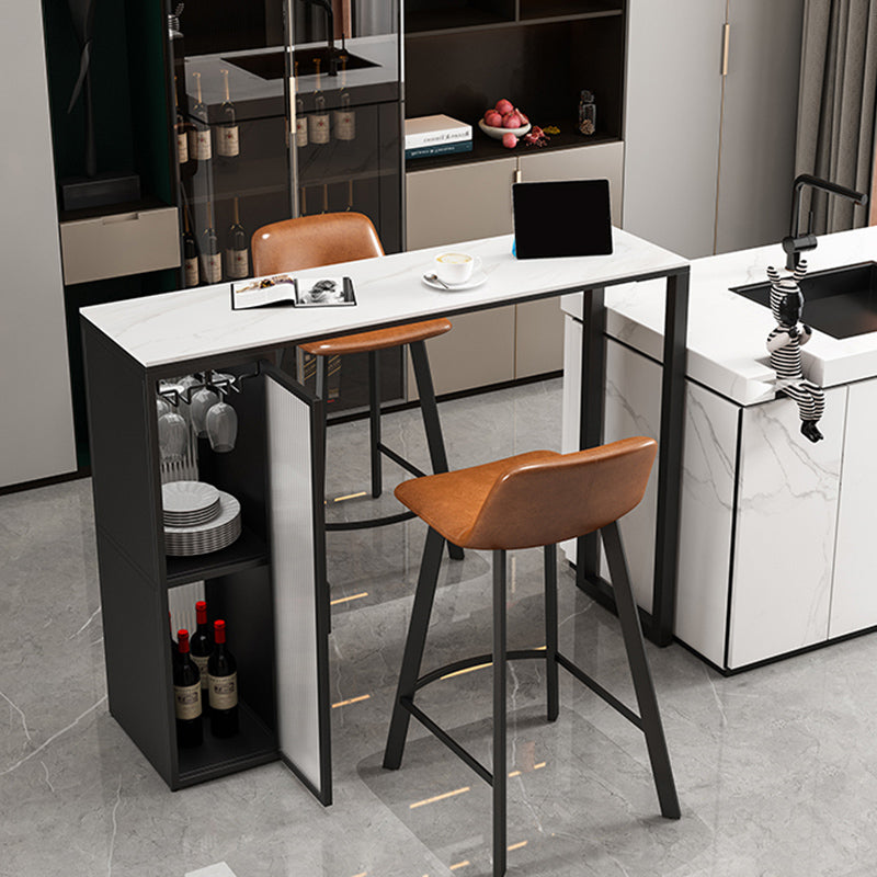 Industrial Style Bar Table Rectangle Stone Bar Dining Bar Table