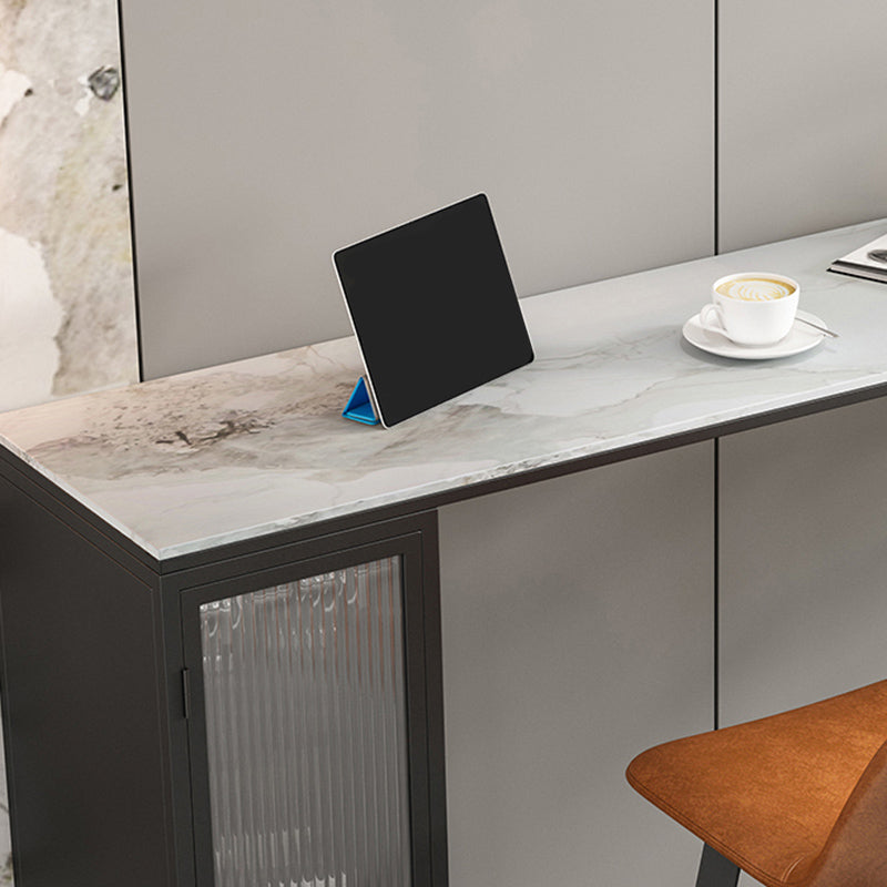 Industrial Style Bar Table Rectangle Stone Bar Dining Bar Table