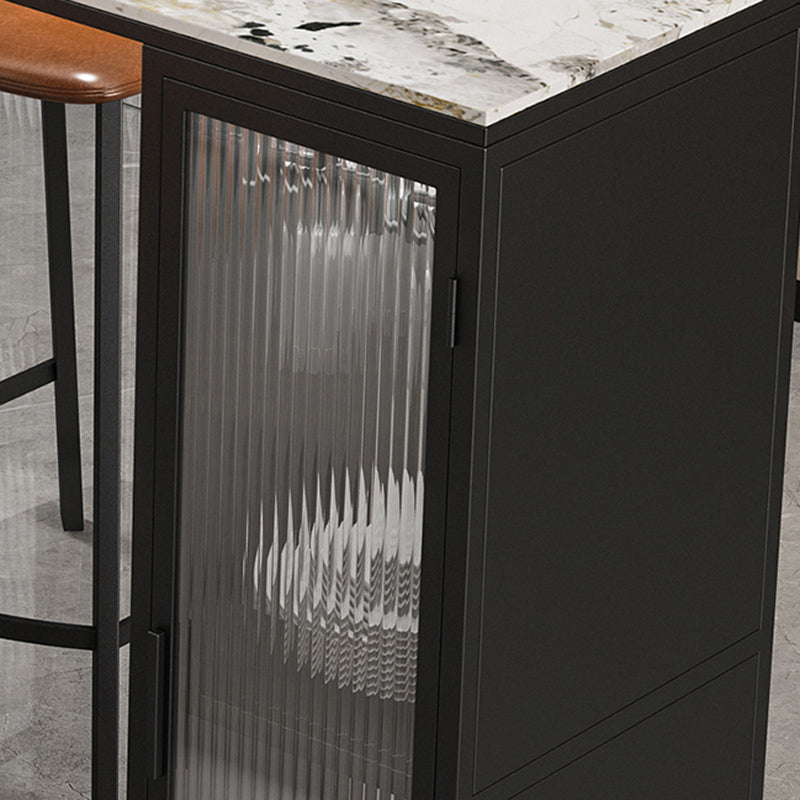 Industrial Style Bar Table Rectangle Stone Bar Dining Bar Table