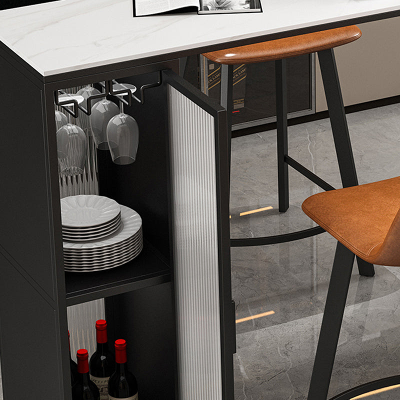 Industrial Style Bar Table Rectangle Stone Bar Dining Bar Table