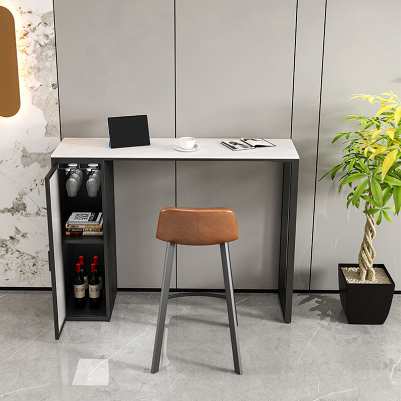 Industrial Style Bar Table Rectangle Stone Bar Dining Bar Table