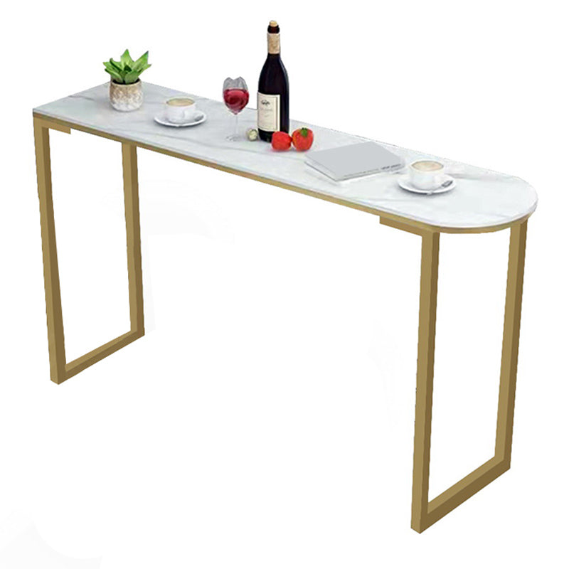Glam Style Bar Table Sled Base Bar Dining Table for Living Room