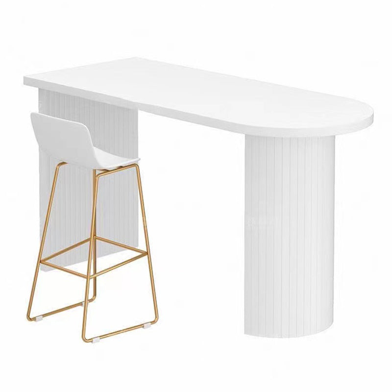 Modern Solid Wood Bar Table Living Room Fixed Bistro Bar Desk