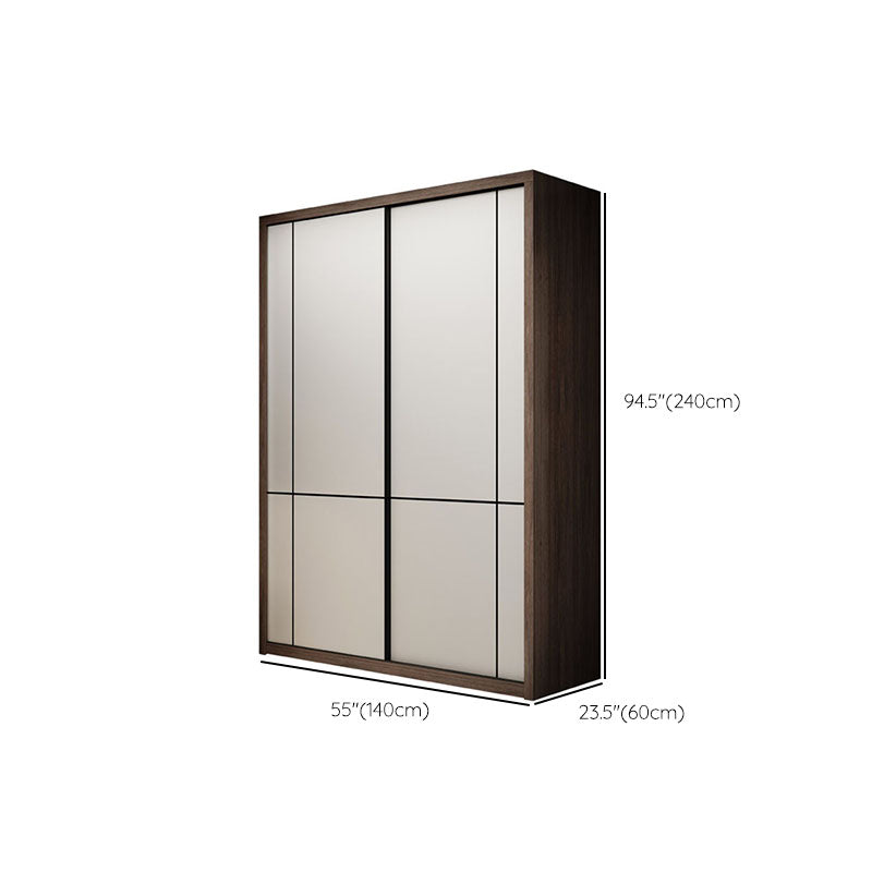 Wooden Wardrobe Armoire Traditional Style Wardrobe Cabinet for Bedroom