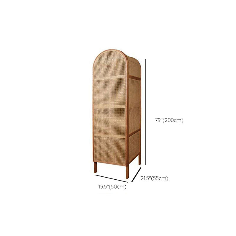 Modern Style Wardrobe Cabinet Solid Wood Wardrobe Armoire with Shelves