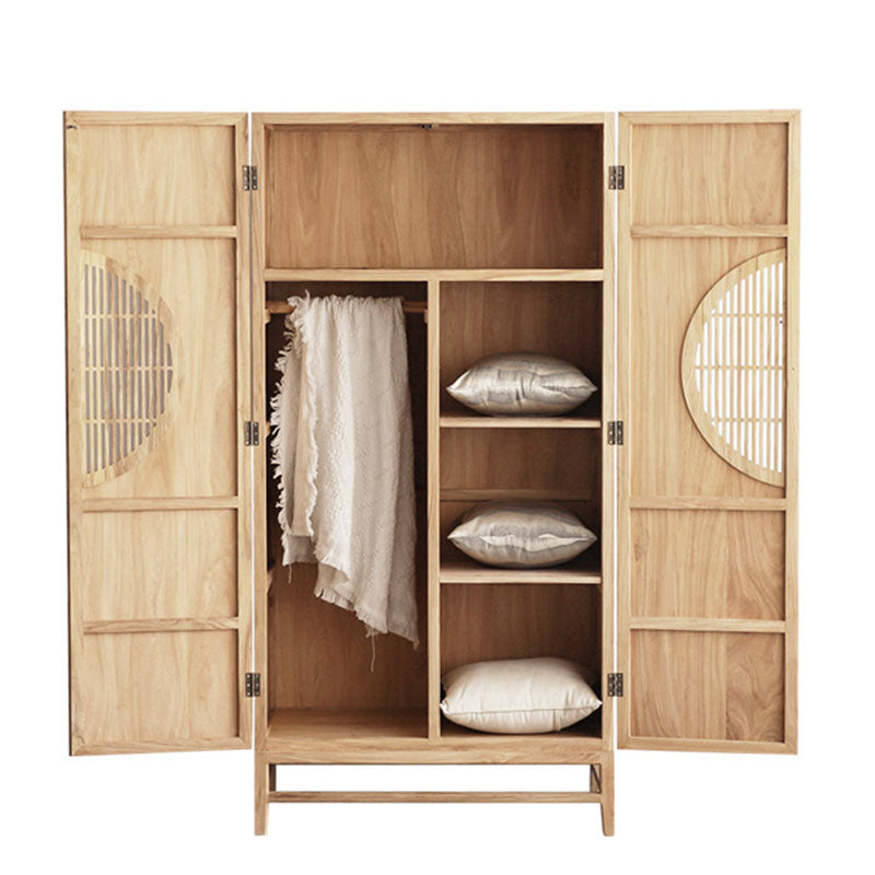 Modern Style Wardrobe Cabinet Clothes Rail Wooden Wardrobe Armoire