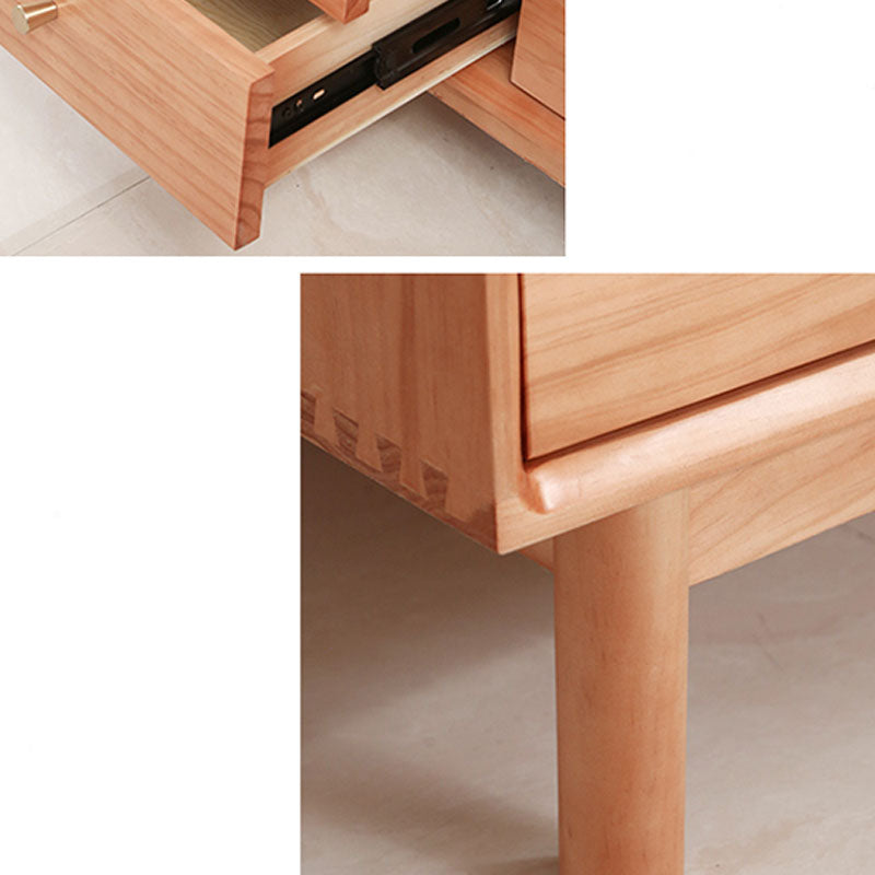 Clothes Rail Wardrobe Cabinet Solid Wood Modern Wardrobe Armoire