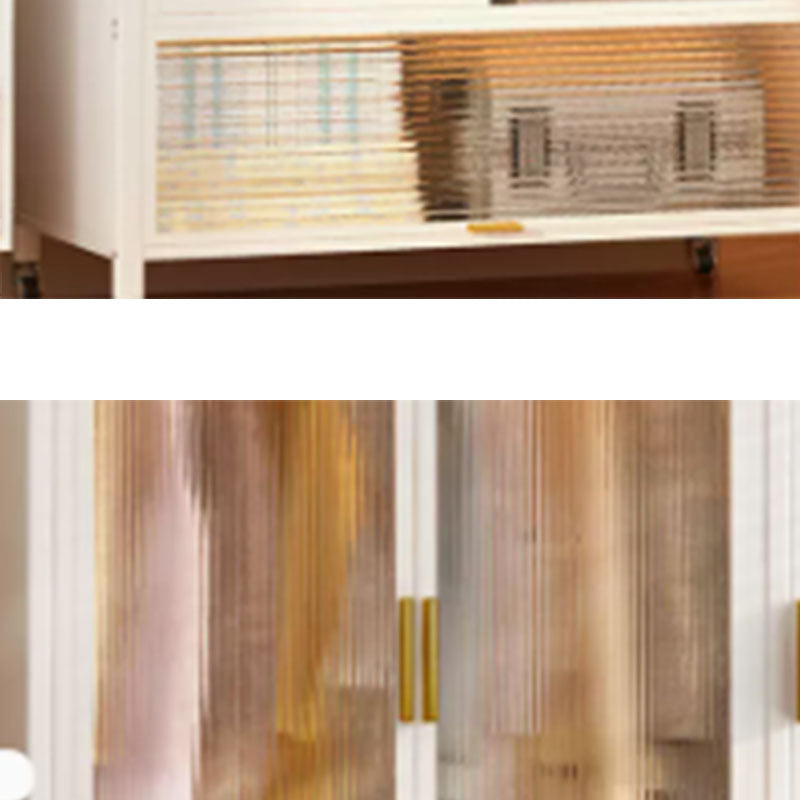 Glass Wardrobe Cabinet Modern Style Combination Armoire for Home