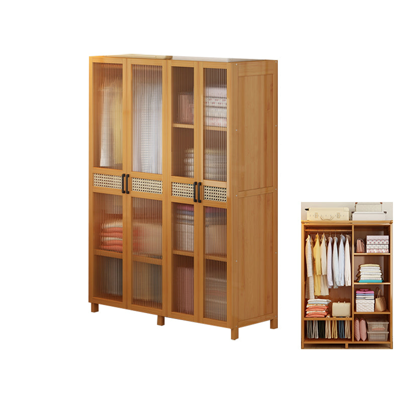 Modern Style Wardrobe Cabinet Wood Wardrobe Armoire with Shelves