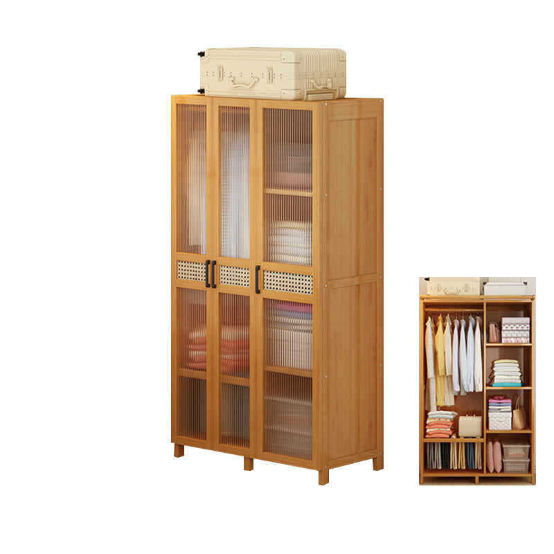 Modern Style Wardrobe Cabinet Wood Wardrobe Armoire with Shelves