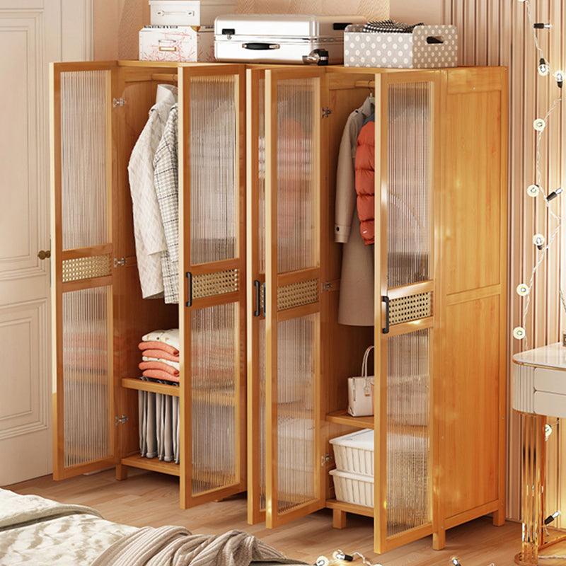 Modern Style Wardrobe Cabinet Wood Wardrobe Armoire with Shelves