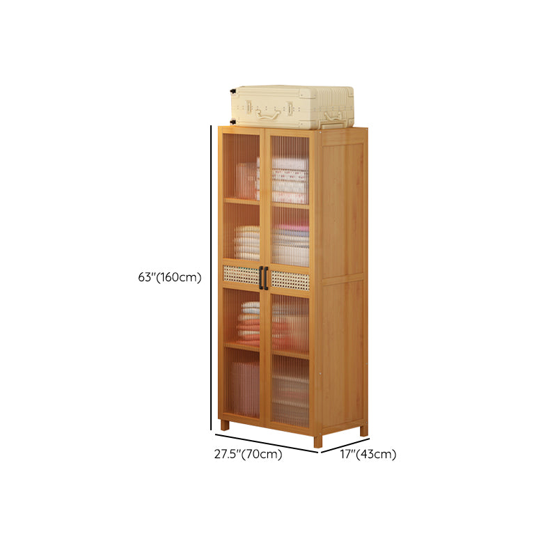 Modern Style Wardrobe Cabinet Wood Wardrobe Armoire with Shelves