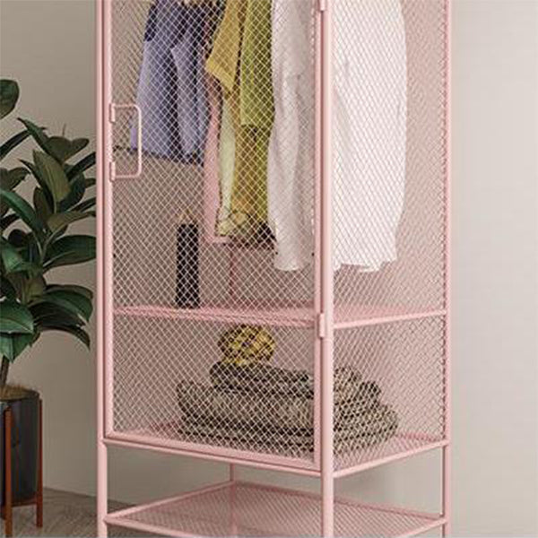 Metal Wardrobe Cabinet Modern Style Clothes Rail Wardrobe Armoire
