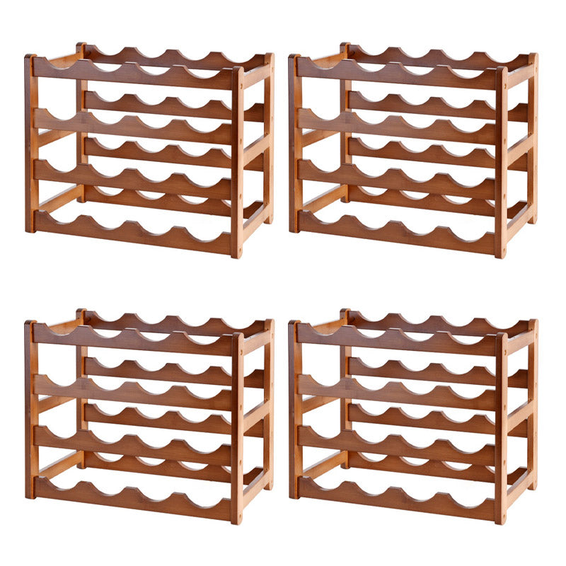 Modern Tabletop Wine Rack Solid Wood Wine Bottle Rack for Living Room