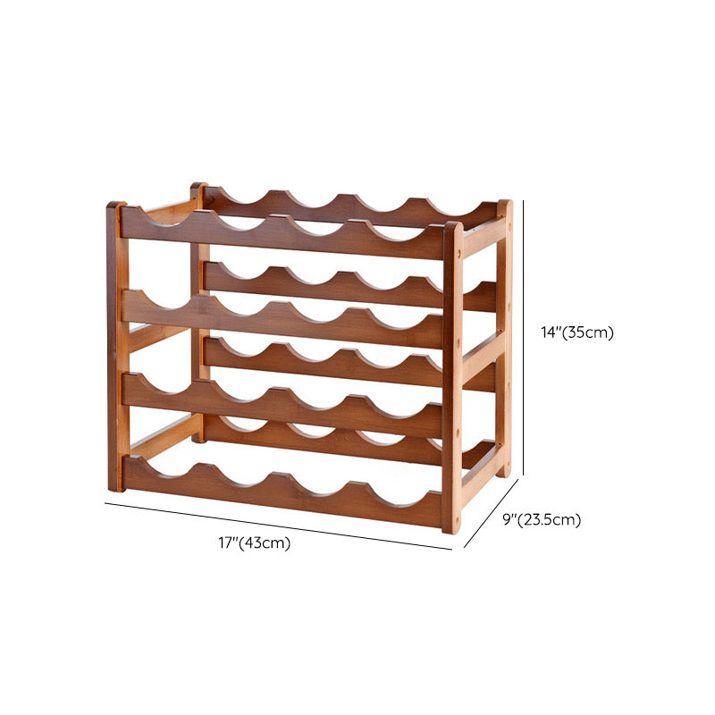 Modern Tabletop Wine Rack Solid Wood Wine Bottle Rack for Living Room