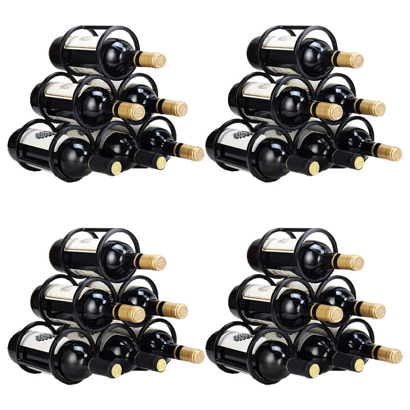 Glam Style Tabletop Wine Rack Metal Wine Bottle Rack for Kitchen
