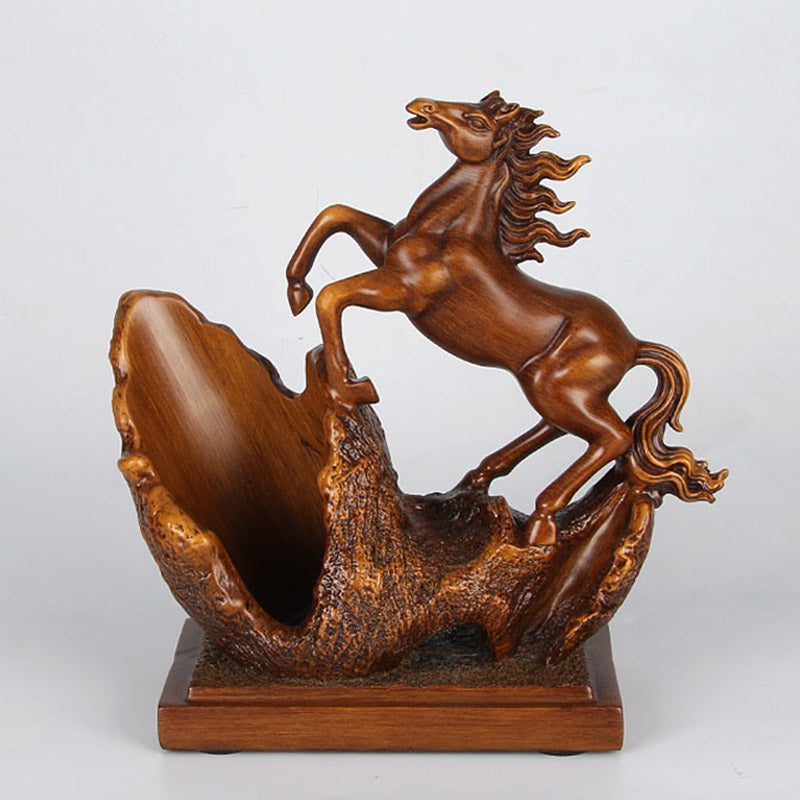 Modern Simple Tabletop Wine Rack Horse Shape Resin Wine Bottle Rack for Kitchen