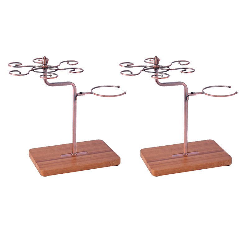 Modern Simple Tabletop Wine Rack Wooden Base Wine Bottle Rack for Living Room