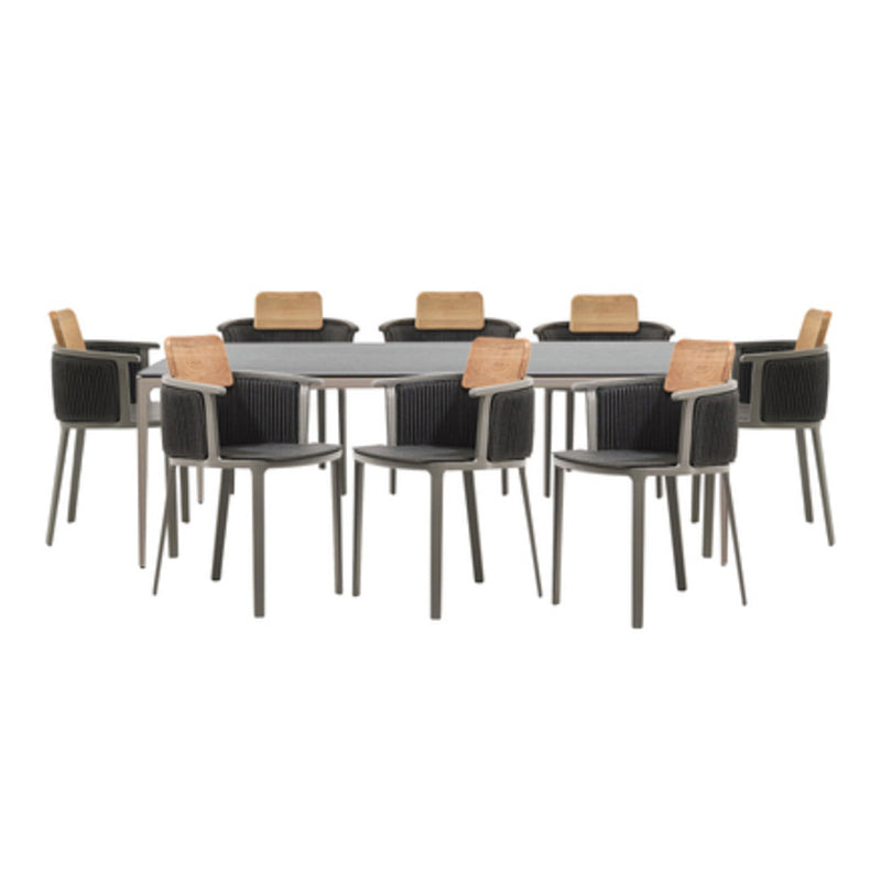 Stone Dining Table Set Modern 1/3/9 Pieces Patio Dining Sets