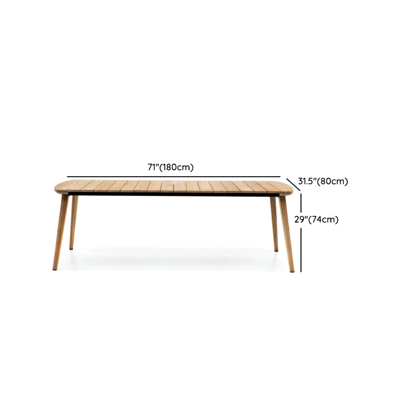 Rectangular Patio Dining Table Set 1/5/6 Pcs Modern Wood Dining Table Set