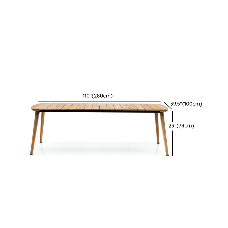 Rectangular Patio Dining Table Set 1/5/6 Pcs Modern Wood Dining Table Set