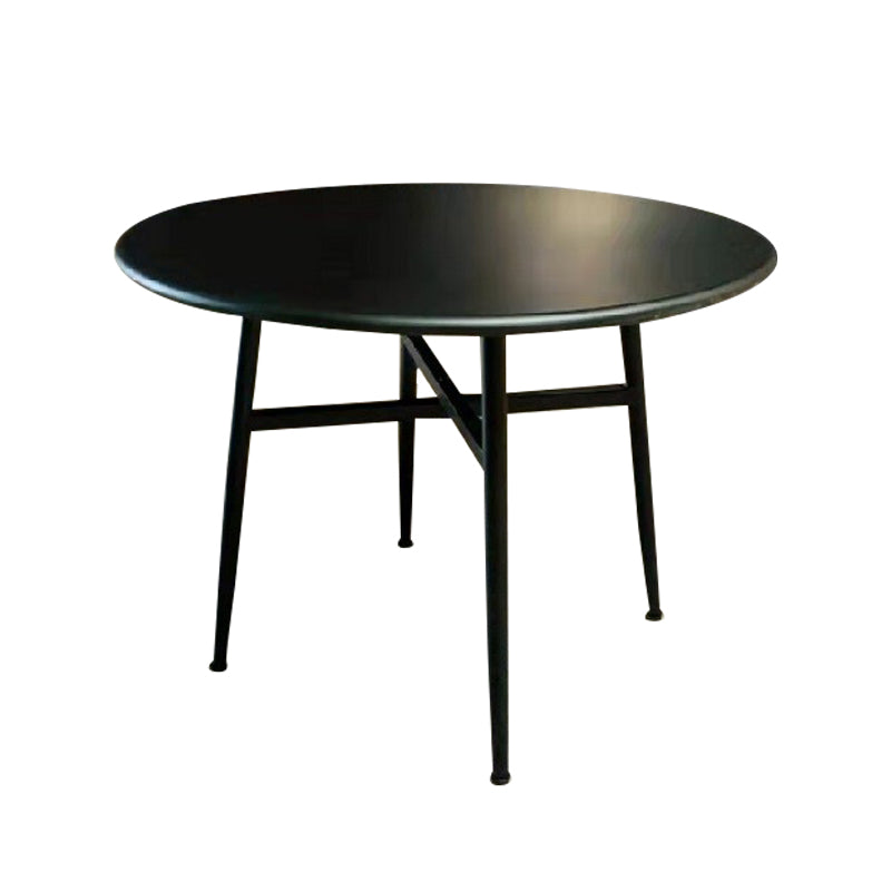 Boho Iron Patio Dining Table 1/3/4/5 Pcs Black Round Dining Set