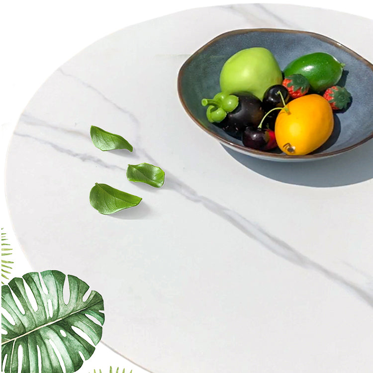 1/3/5/7 Pieces Dining Table Set White Metal Patio Dining Table Set