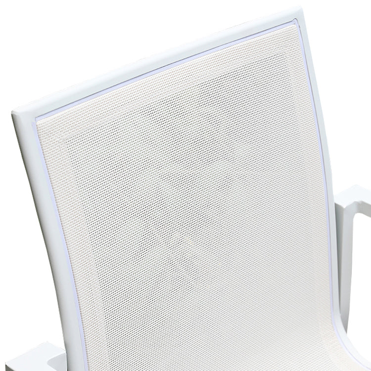 1/3/5/7 Pieces Dining Table Set White Metal Patio Dining Table Set