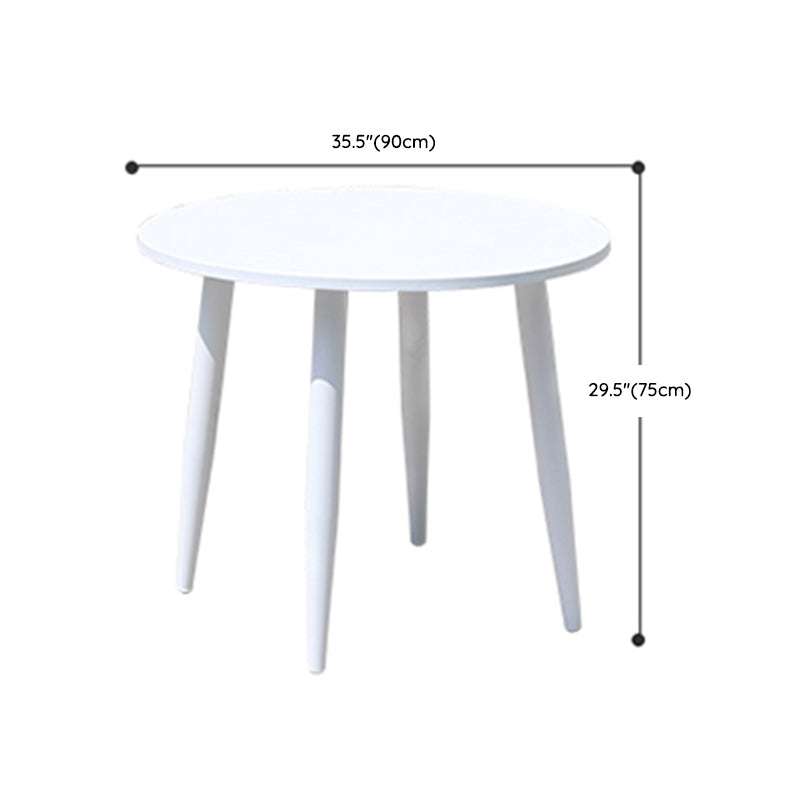 1/3/5/7 Pieces Dining Table Set White Metal Patio Dining Table Set