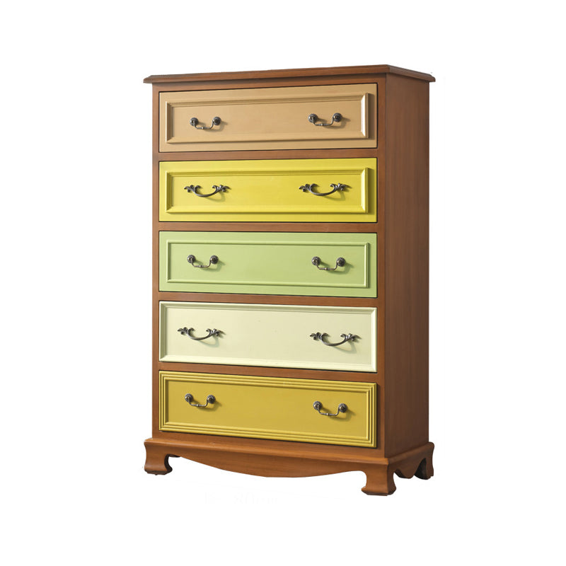 Nautical Vertical Lingerie Chest Wood Storage Chest Dresser for Bedroom