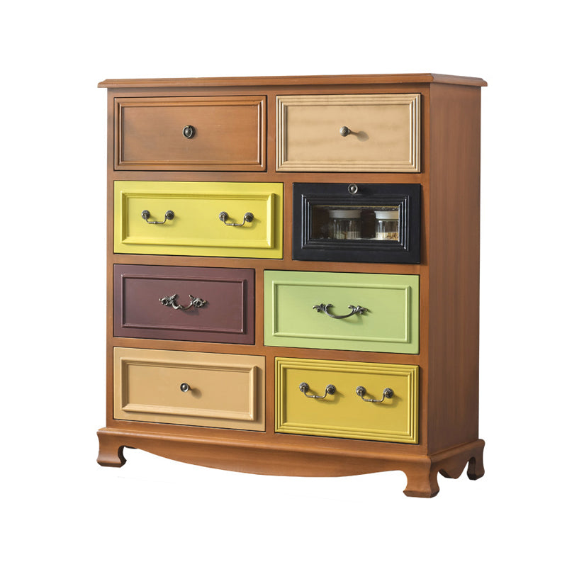 Nautical Vertical Lingerie Chest Wood Storage Chest Dresser for Bedroom