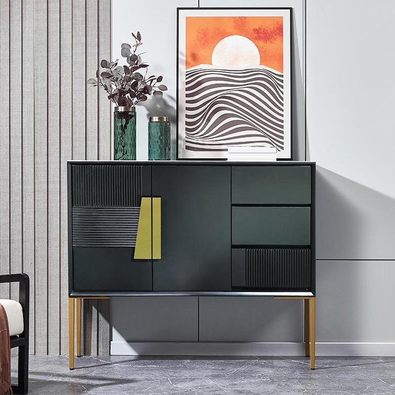 Contemporary Glam Combo Dresser Stone Storage Chest Dresser for Bedroom