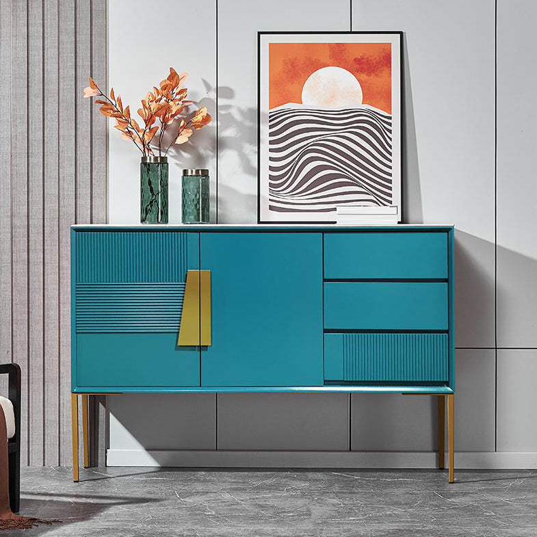 Contemporary Glam Combo Dresser Stone Storage Chest Dresser for Bedroom