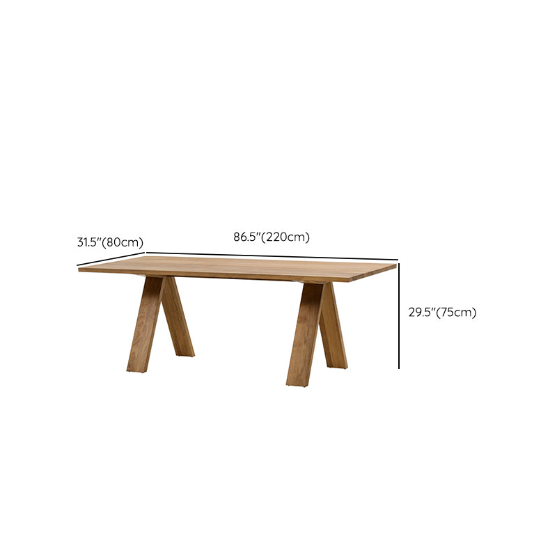 Solid Wood Dining Table Rectangle Modern Dinner Table for Home Use