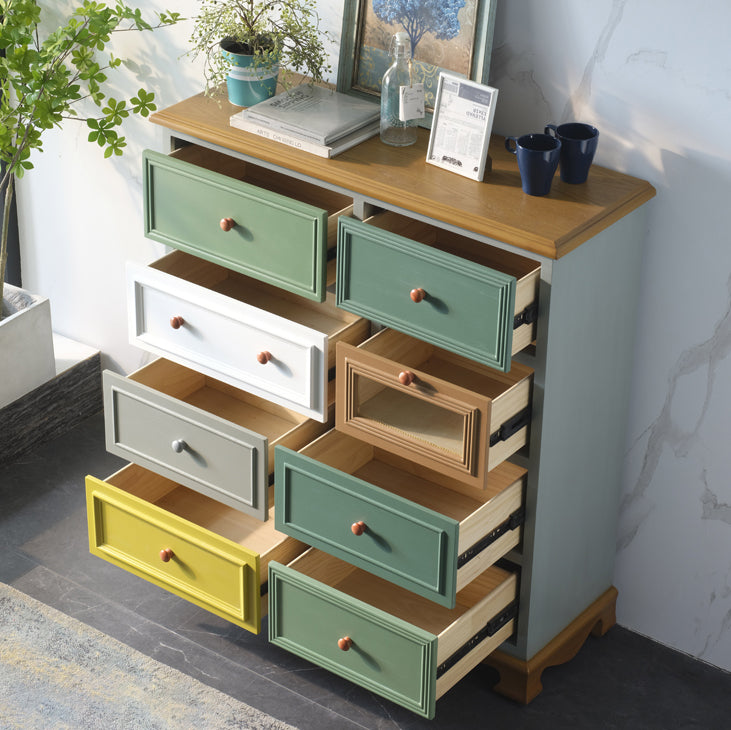 Nautical Vertical Lingerie Chest Wood Storage Chest Dresser for Bedroom