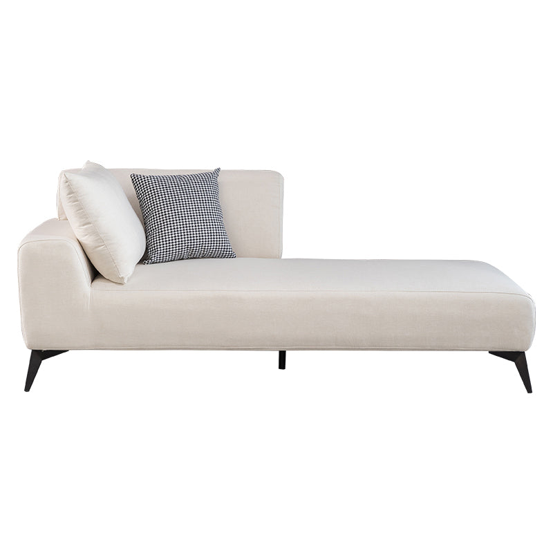 Nordic Style Chaise Solid Color Chaise Lounge Chair with Recessed Arms