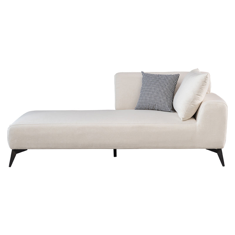 Nordic Style Chaise Solid Color Chaise Lounge Chair with Recessed Arms