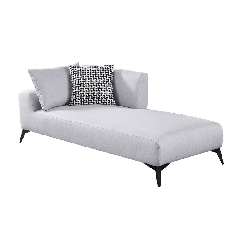 Nordic Style Chaise Solid Color Chaise Lounge Chair with Recessed Arms